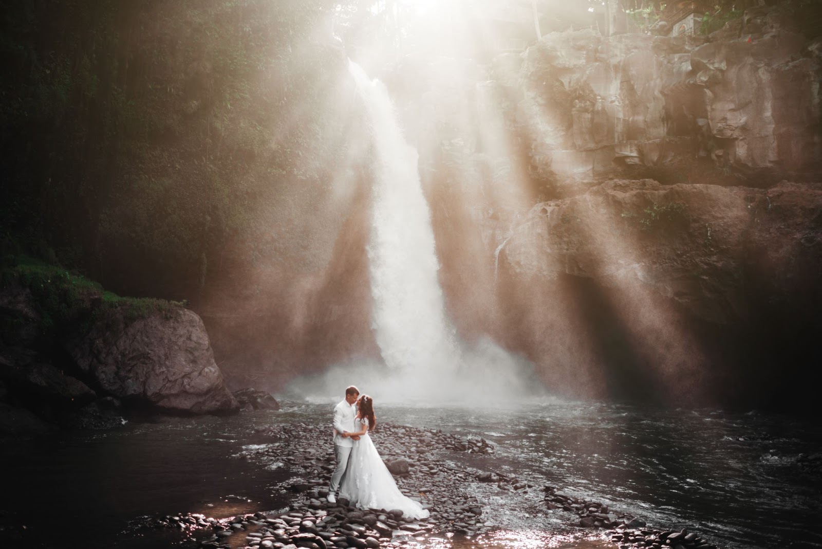 waterfall wedding