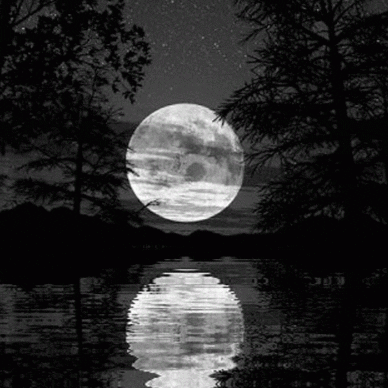 moon water night