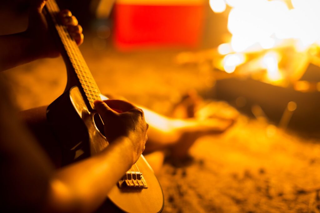 beach fire ukulele