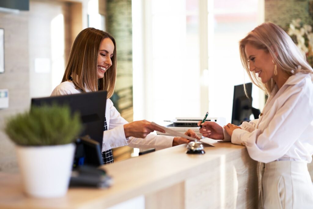 hotel staff smile